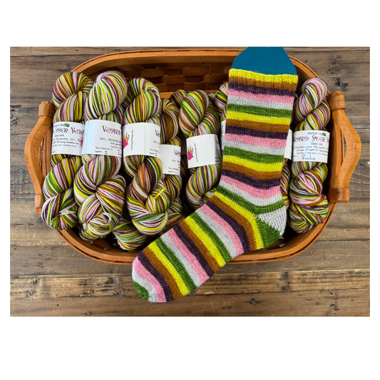 Knitterly Things Vesper Sock Yarn -Rosebud- Signature Colorway
